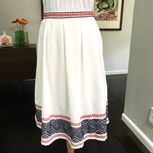 New Moon Collection Anthropologie Stitch Fix A Line Midi Skirt S Spring